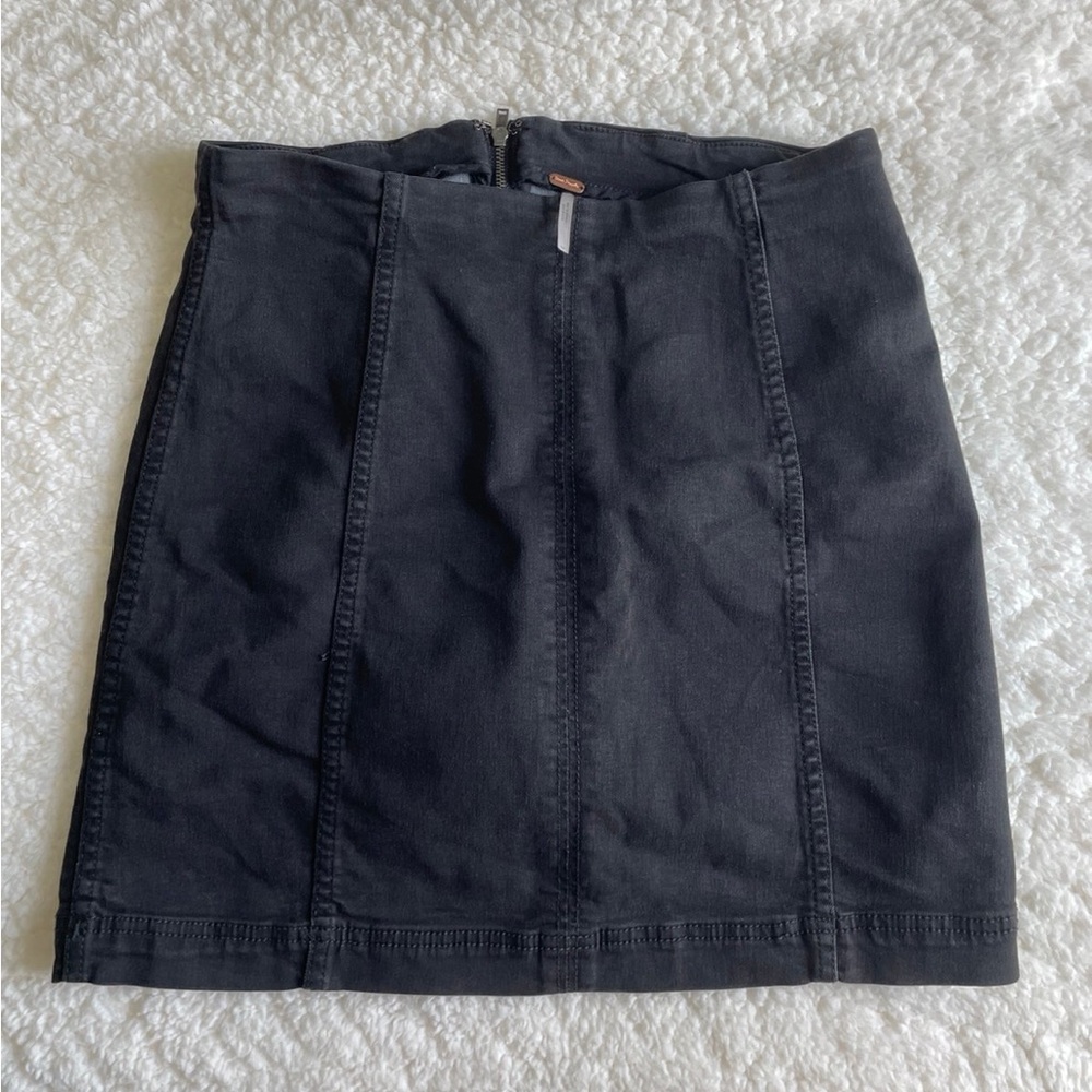Free People Black Mini Skirt
